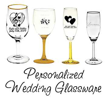 Personalized Wedding Glasses and Glassware