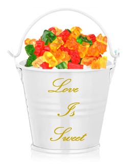 Custom Mini White Bucket with 1 Color Imprint main image