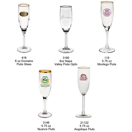 custom champagne glasses