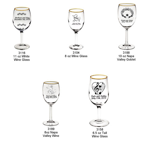 Personalized Wine Glasses Personalized Wine Wedding Glasses As